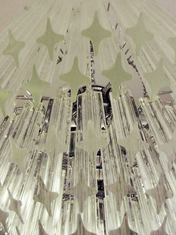 Винтажная люстра Murano Chandelier 163 Clear Prism Glasses