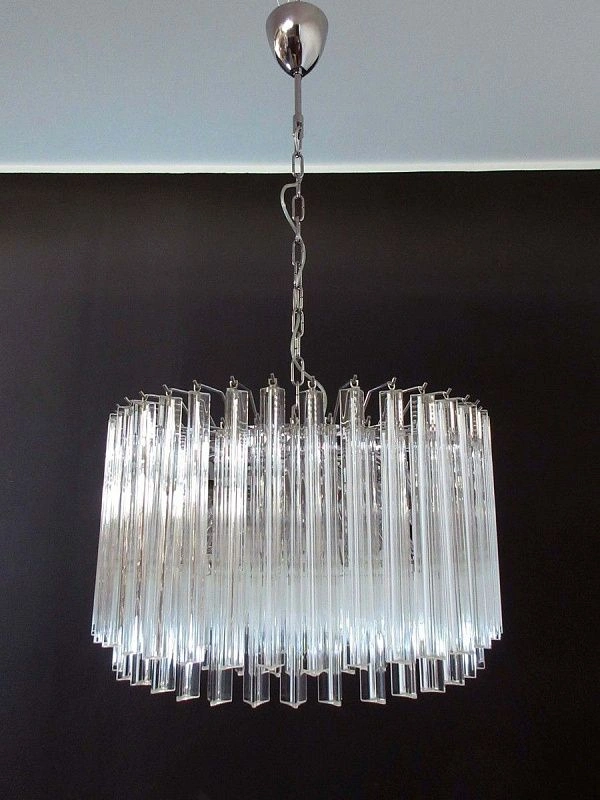 Винтажная люстра Murano Chandelier 163-1 Clear Prism Glasses