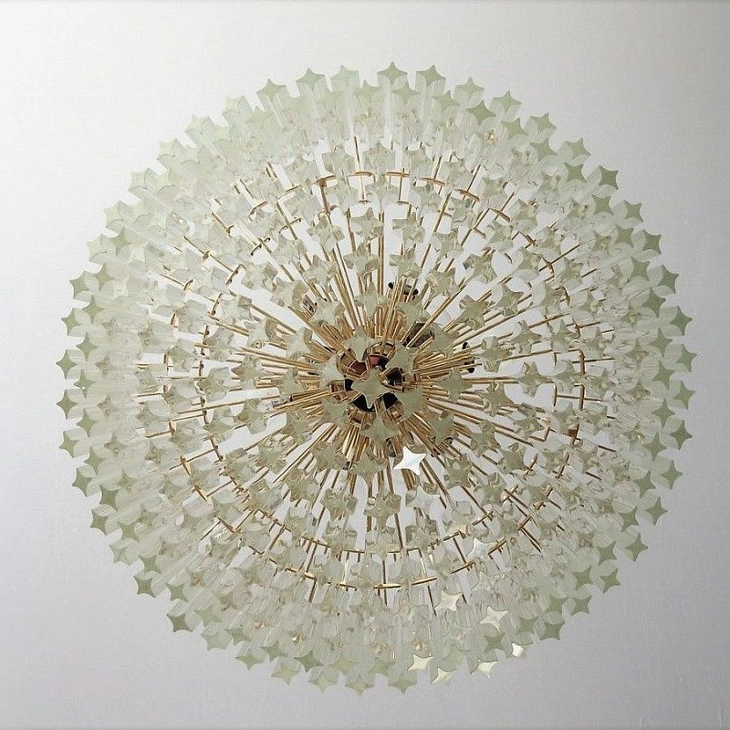 Винтажная люстра Murano Chandelier 265 Clear Prism Glasses