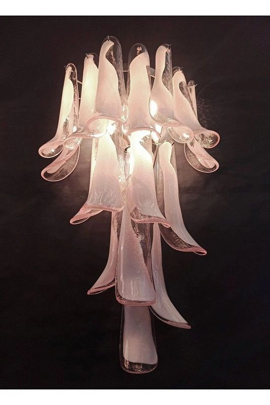 Настенный светильник Murano Wall Lamp 16 Pink Petal Glass