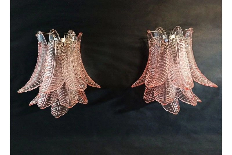 Настенный светильник Murano Wall Lamp 10 Pink Felchi Glass