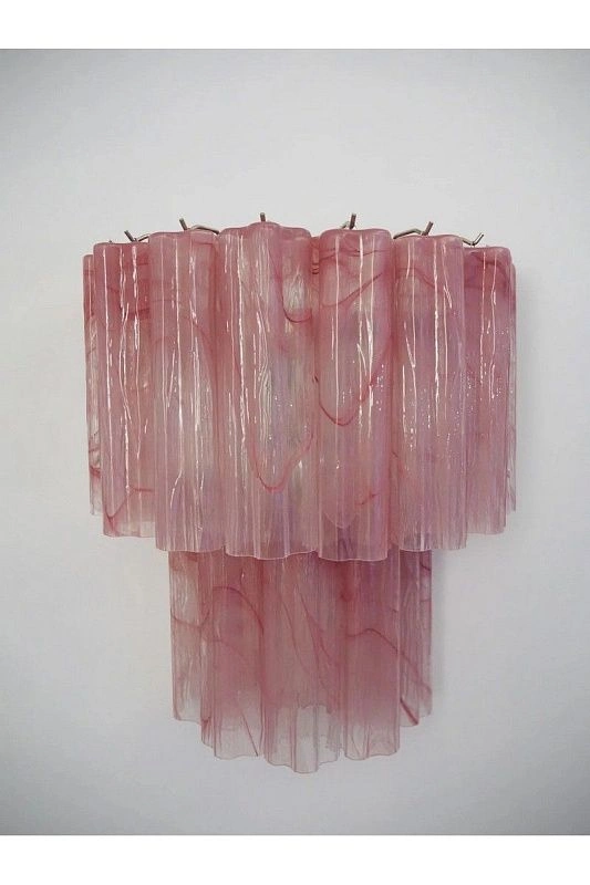 Настенный светильник Murano Wall Lamp 13 Pink Alabaster Glass Tubes
