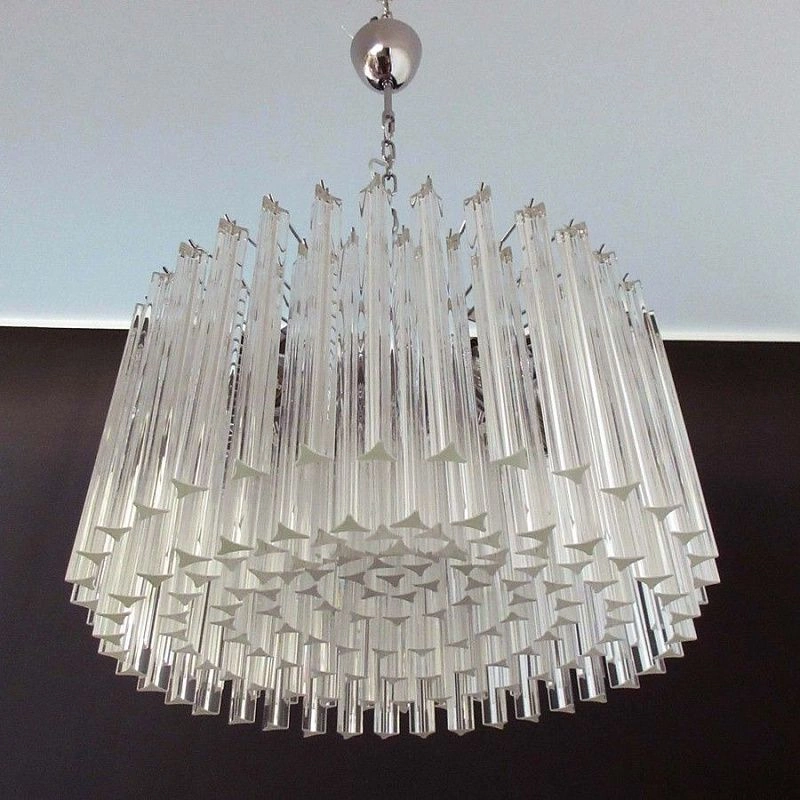 Винтажная люстра Murano Chandelier 163-1 Clear Prism Glasses