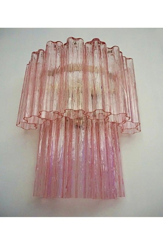 Настенный светильник Murano Wall Lamp 13 Pink Glass Tubes