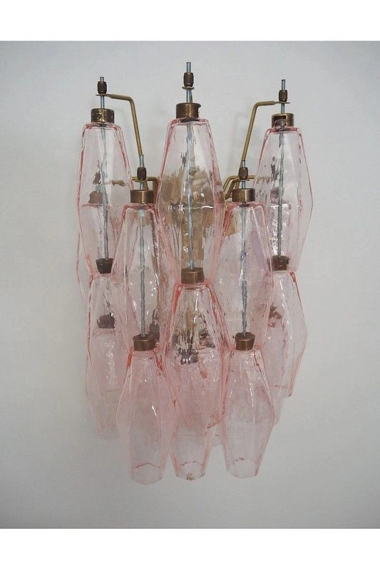 Настенный светильник Murano Wall Lamp 17 Pink Poliedri Glass