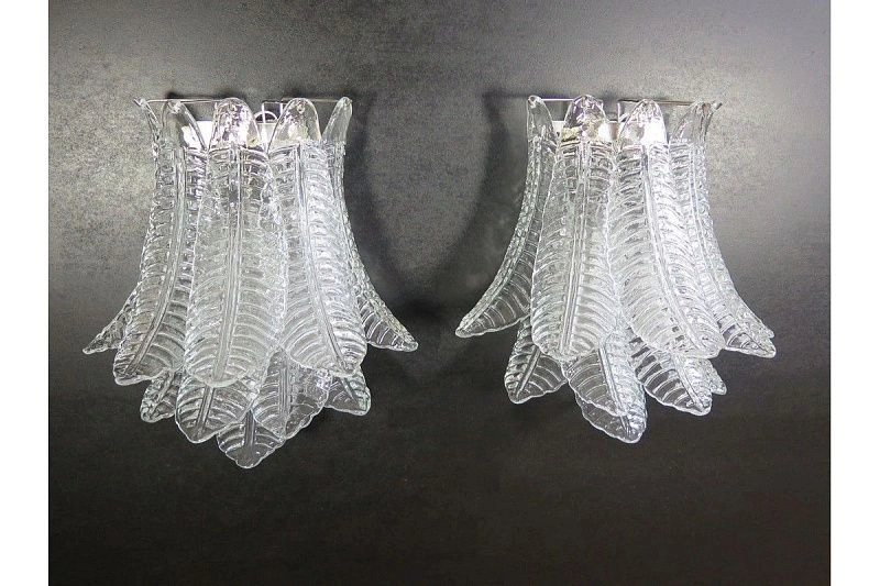 Настенный светильник Murano Wall Lamp 10 Clear Felchi Glass