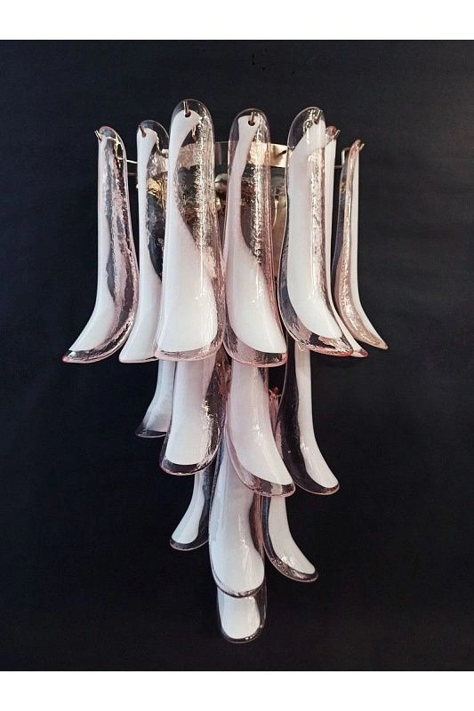 Настенный светильник Murano Wall Lamp 16 Pink Petal Glass