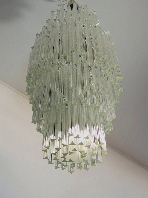 Винтажная люстра Murano Chandelier 242 Clear Prism Glass