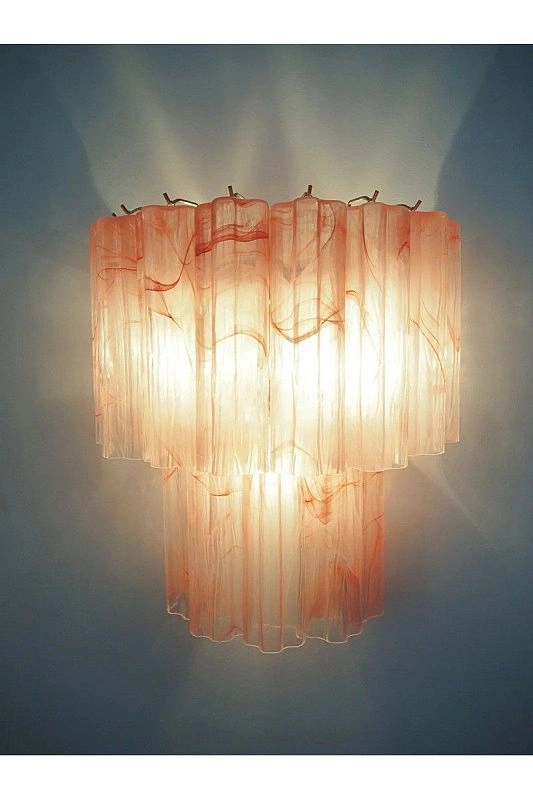 Настенный светильник Murano Wall Lamp 13 Pink Alabaster Glass Tubes