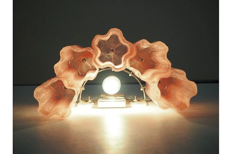 Настенный светильник Murano Wall Lamp 5 Pink Alabaster Glass Tubes