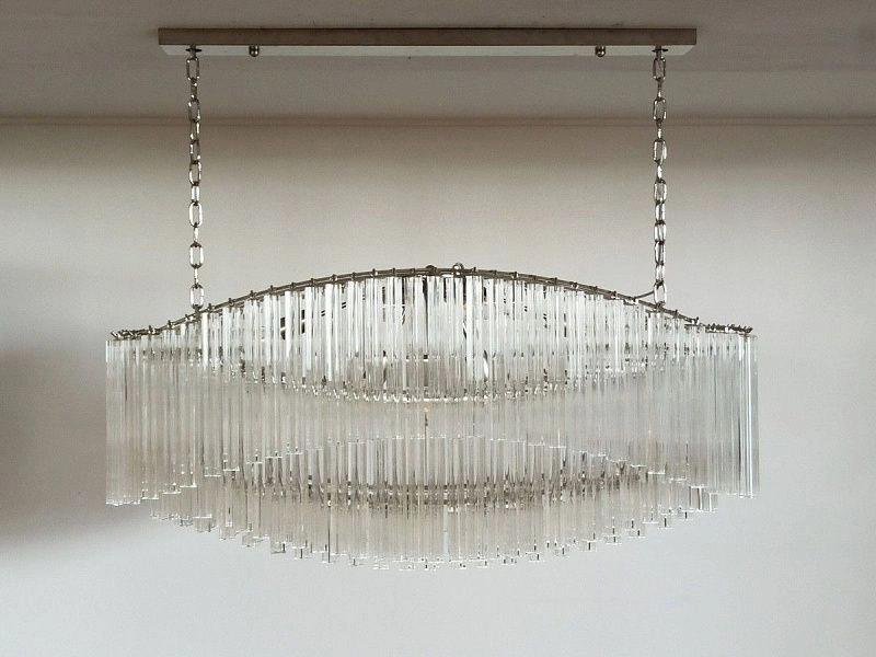 Винтажная люстра Murano Chandelier 292 Clear Prism Glasses