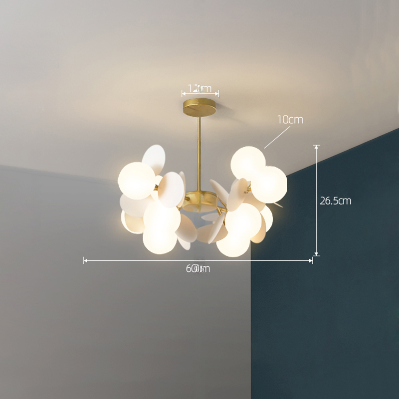 8 плафонов. Цвет белый.