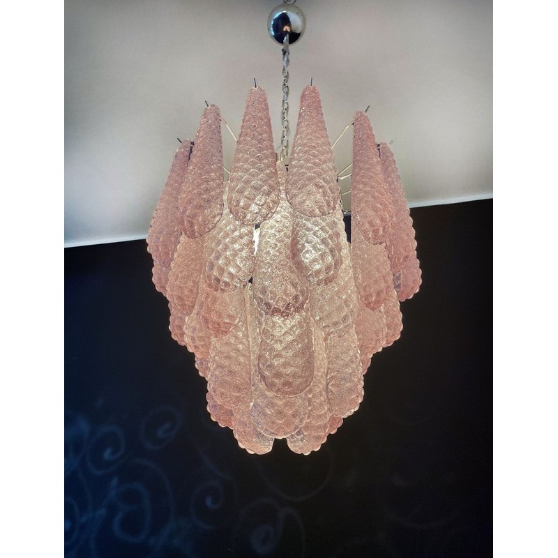 Винтажная люстра Murano Chandelier 41 Rose Drop Glass