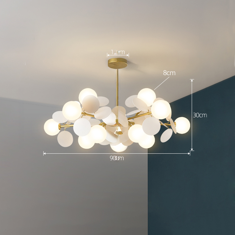 15 плафонов. Цвет белый.