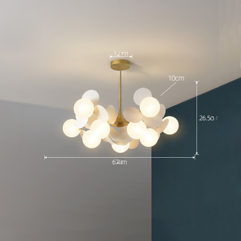 10 плафонов. Цвет белый.