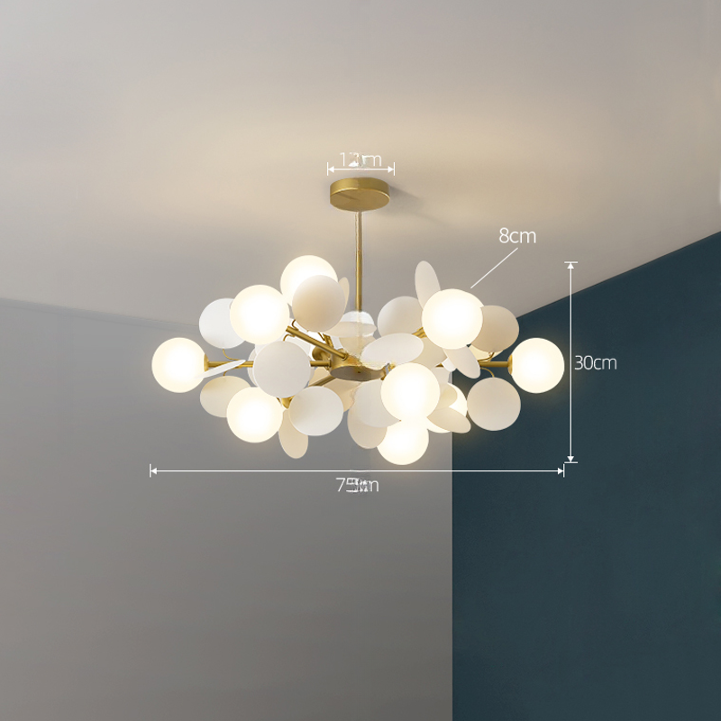 12 плафонов. Цвет белый.