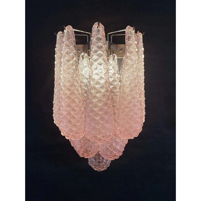 Настенный светильник Murano Chandelier 10 Pink Drop Glasses