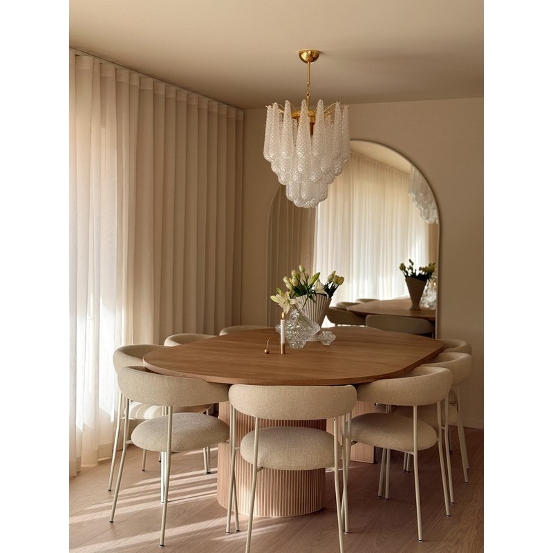 Винтажная люстра Murano Chandelier 41 Clear Drop Glasses