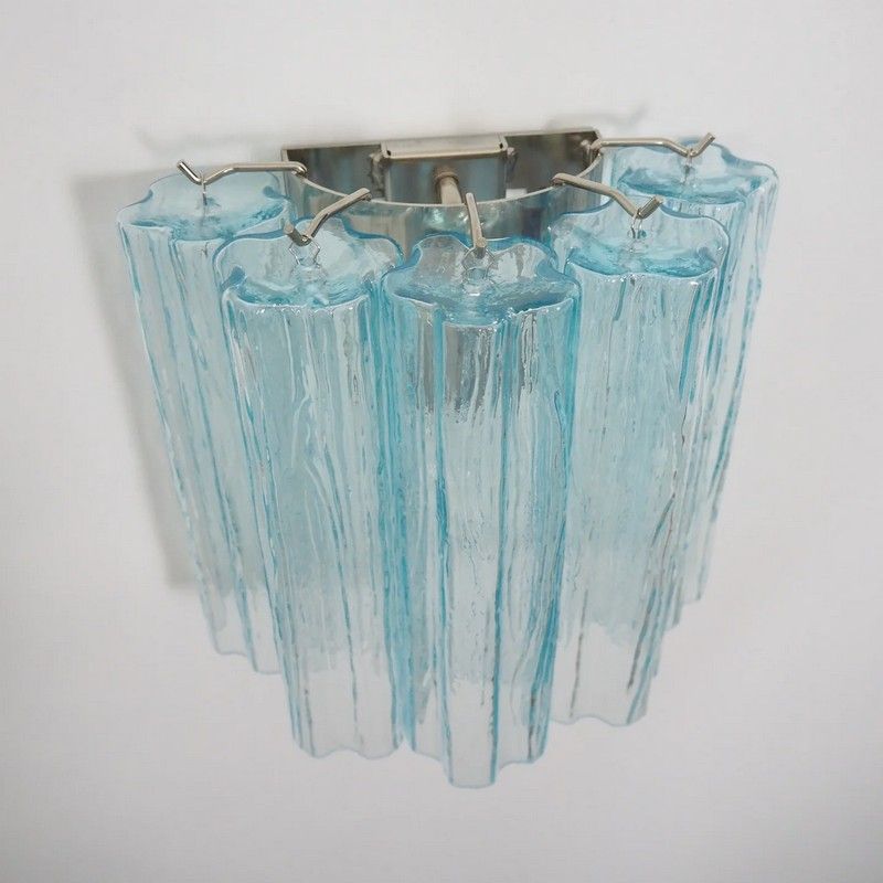 Настенный светильник Murano Wall Lamp 5 Blue Glass Tubes