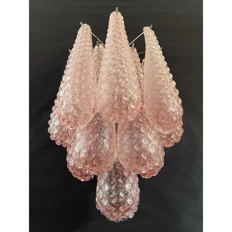 Настенный светильник Murano Chandelier 10 Pink Drop Glasses