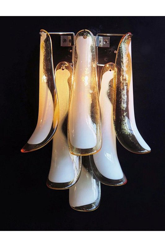 Настенный светильник Murano Wall Lamp 6 Caramel Petal Glass