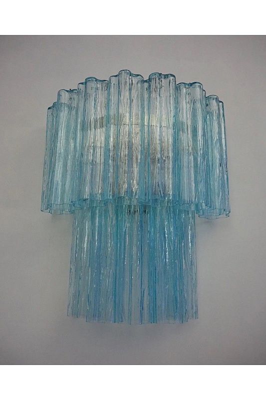 Настенный светильник Murano Wall Lamp 13 Blue Glass Tubes