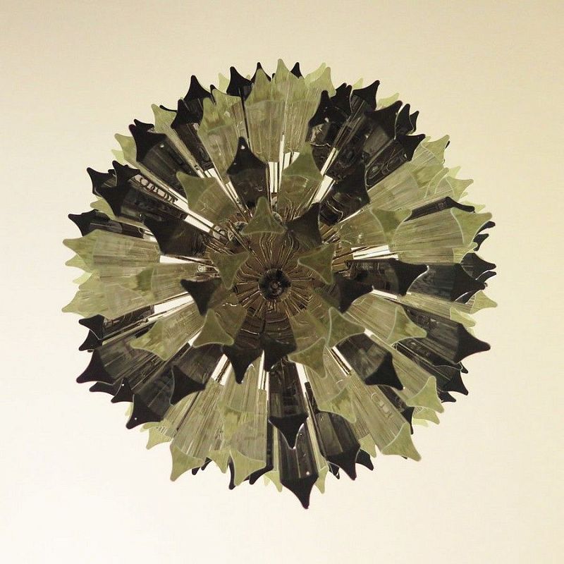 Винтажная люстра Murano Chandelier 184 Clear and Smoky Prism Glass