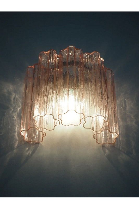 Настенный светильник Murano Wall Lamp 5 Pink Glass Tubes