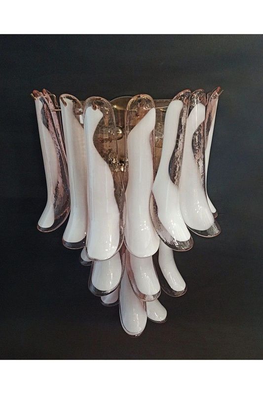 Настенный светильник Murano Wall Lamp 16 Pink Petal Glass