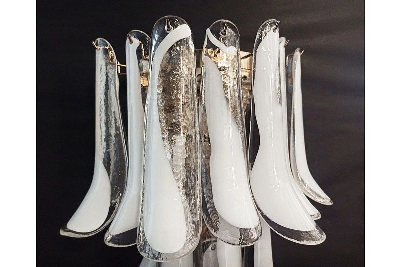 Настенный светильник Murano Wall Lamp 16 White Petal Glass