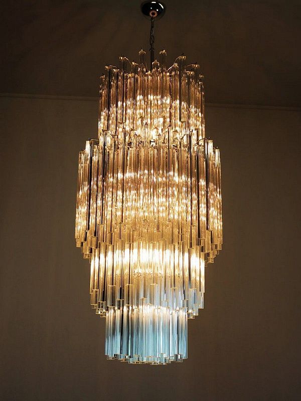 Винтажная люстра Murano Chandelier 242 Clear Prism Glass