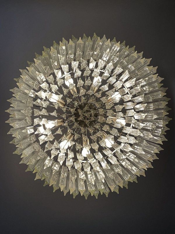 Винтажная люстра Murano Chandelier 265-1 Clear Prism Glasses