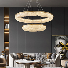 Кольцевые люстры и светильники NELIUS WAVY Ring chandelier