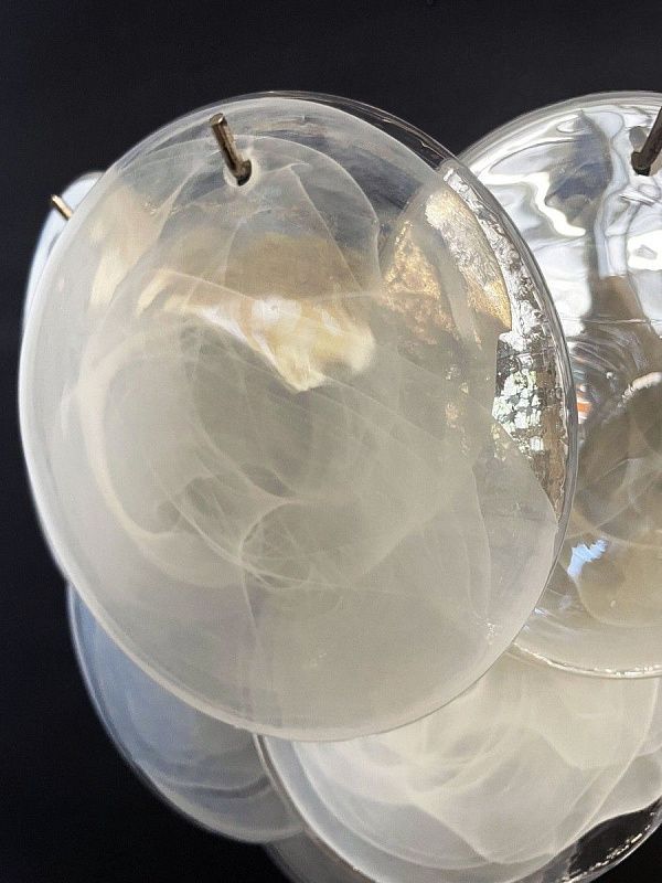 Настенный светильник Murano Wall Lamp 10 Alabaster White Disk Glass