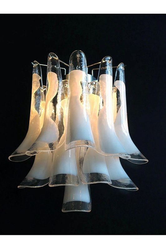 Настенный светильник Murano Wall Lamp 10 White Petal Glass