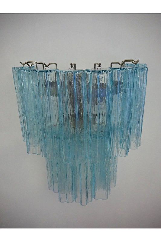 Настенный светильник Murano Wall Lamp 13 Blue Glass Tubes
