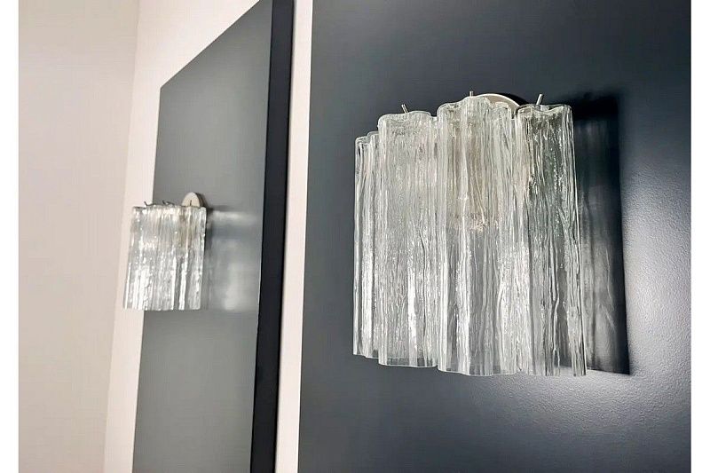 Настенный светильник Murano Wall Lamp 5 Clear Tube Glasses