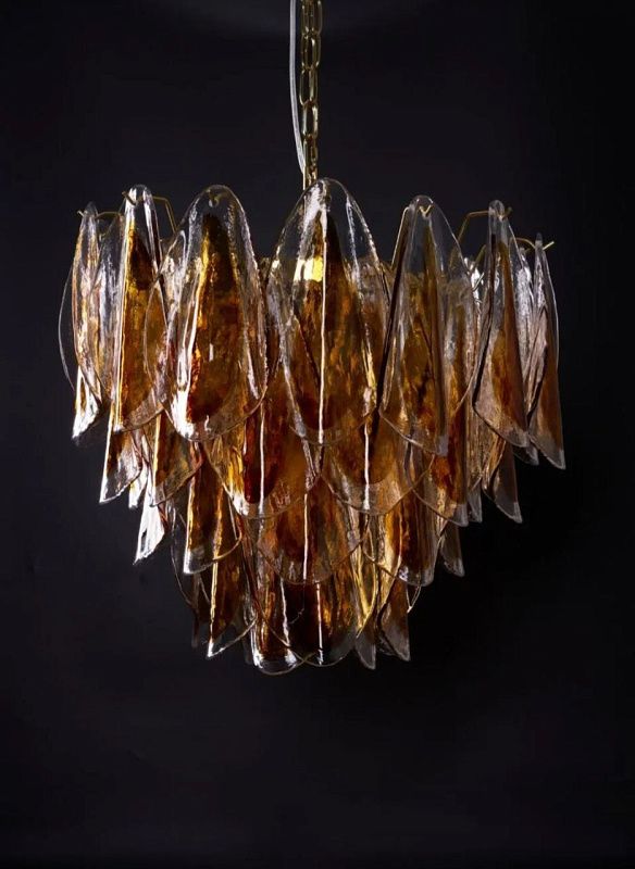 Винтажная люстра Murano Tea Color Glass