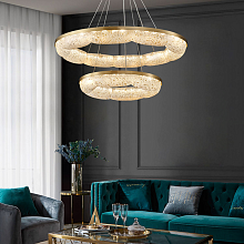 Кольцевые люстры и светильники NELIUS WAVY Ring chandelier