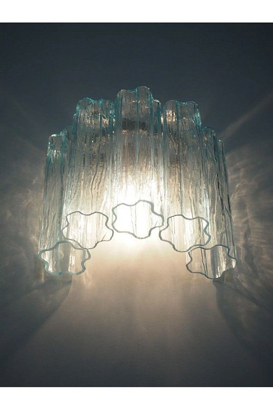 Настенный светильник Murano Wall Lamp 5 Blue Glass Tubes