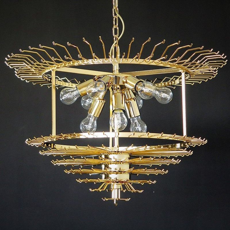Винтажная люстра Murano Chandelier 265 Clear Prism Glasses