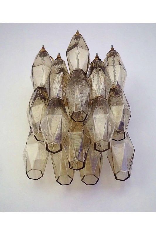 Настенный светильник Murano Wall Lamp 17 Smoke Poliedri Glass