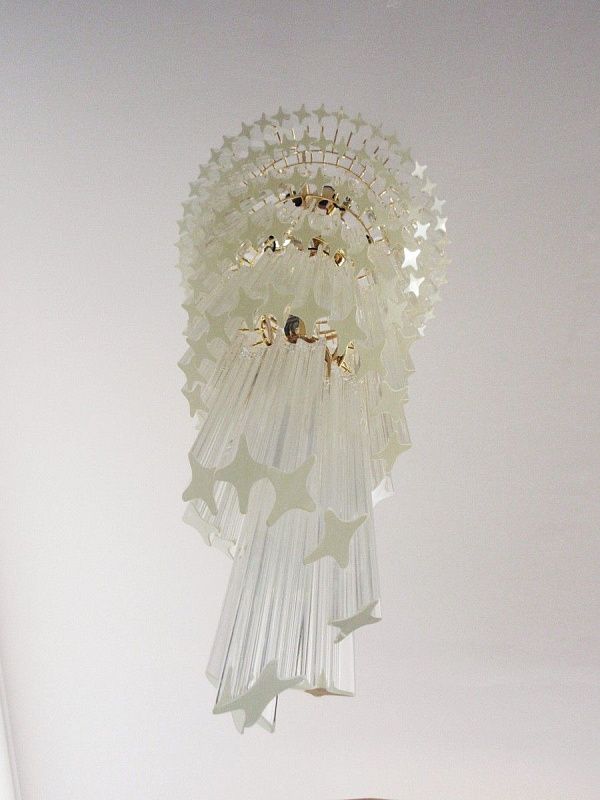 Винтажная люстра Murano Chandelier 166 Clear Prism Glass