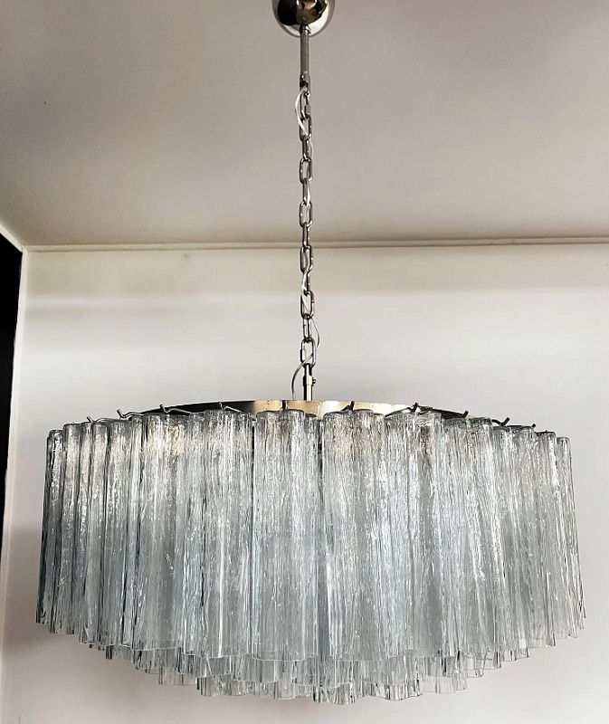 Винтажная люстра Murano Chandelier 101 Clear Glass Tubes