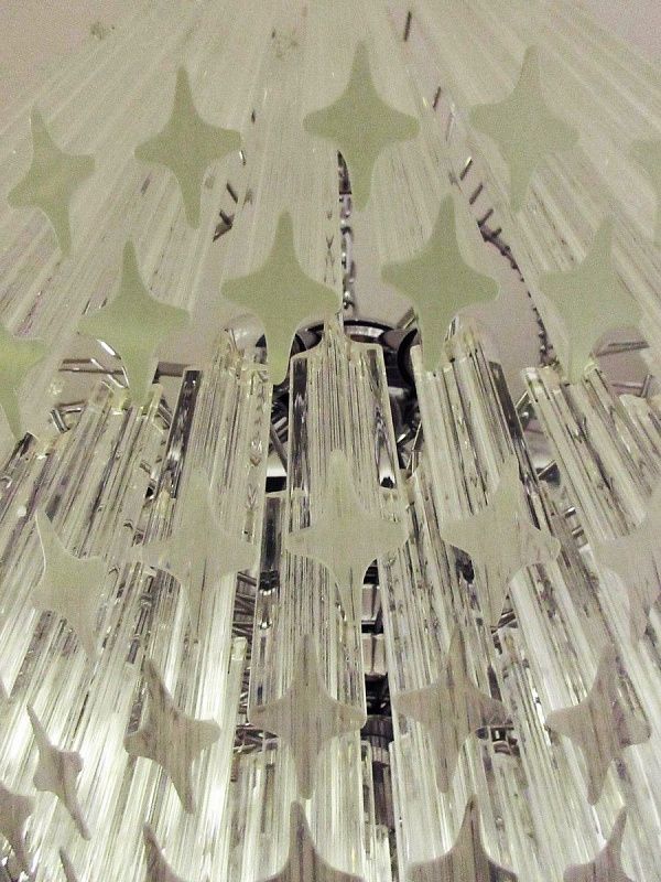 Винтажная люстра Murano Chandelier 163 Clear Prism Glasses