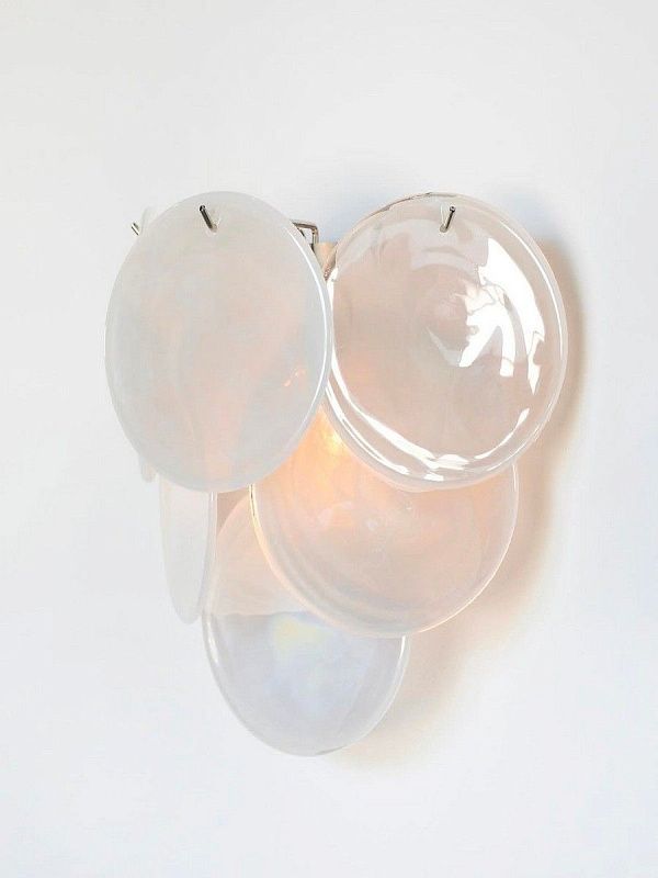 Настенный светильник Murano Wall Lamp 6 Alabaster White Disk Glass