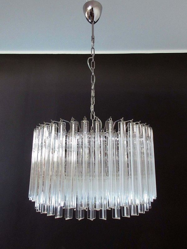 Винтажная люстра Murano Chandelier 163-1 Clear Prism Glasses