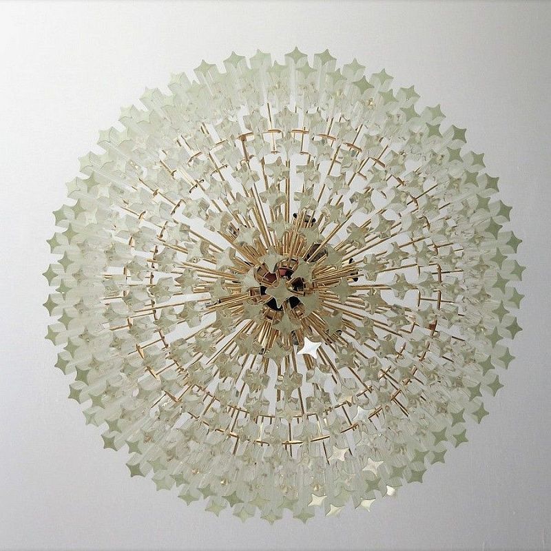 Винтажная люстра Murano Chandelier 265 Clear Prism Glasses