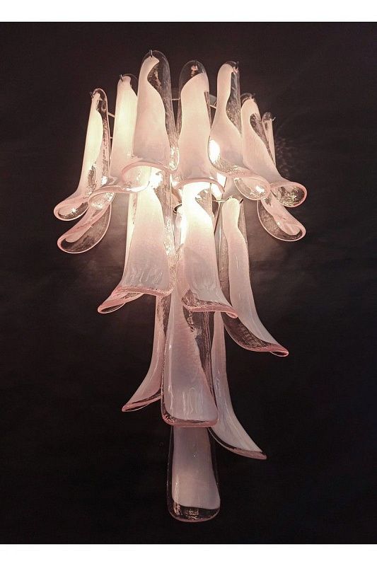 Настенный светильник Murano Wall Lamp 16 Pink Petal Glass