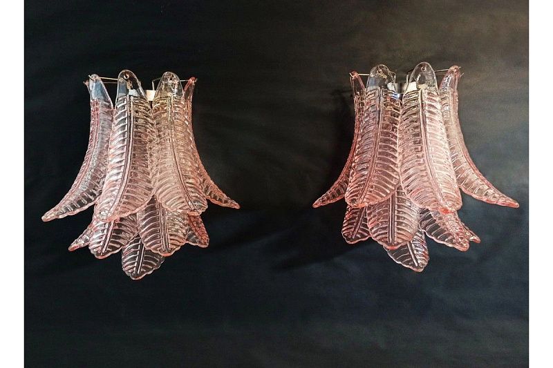 Настенный светильник Murano Wall Lamp 10 Pink Felchi Glass